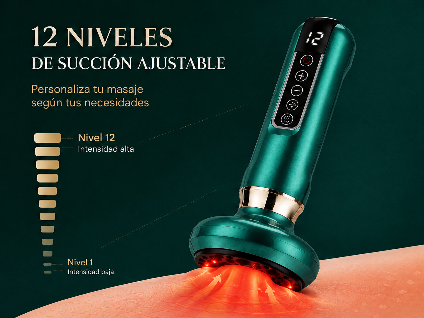 Masajeador Anticelulítico Pro con 12 Niveles de Succión