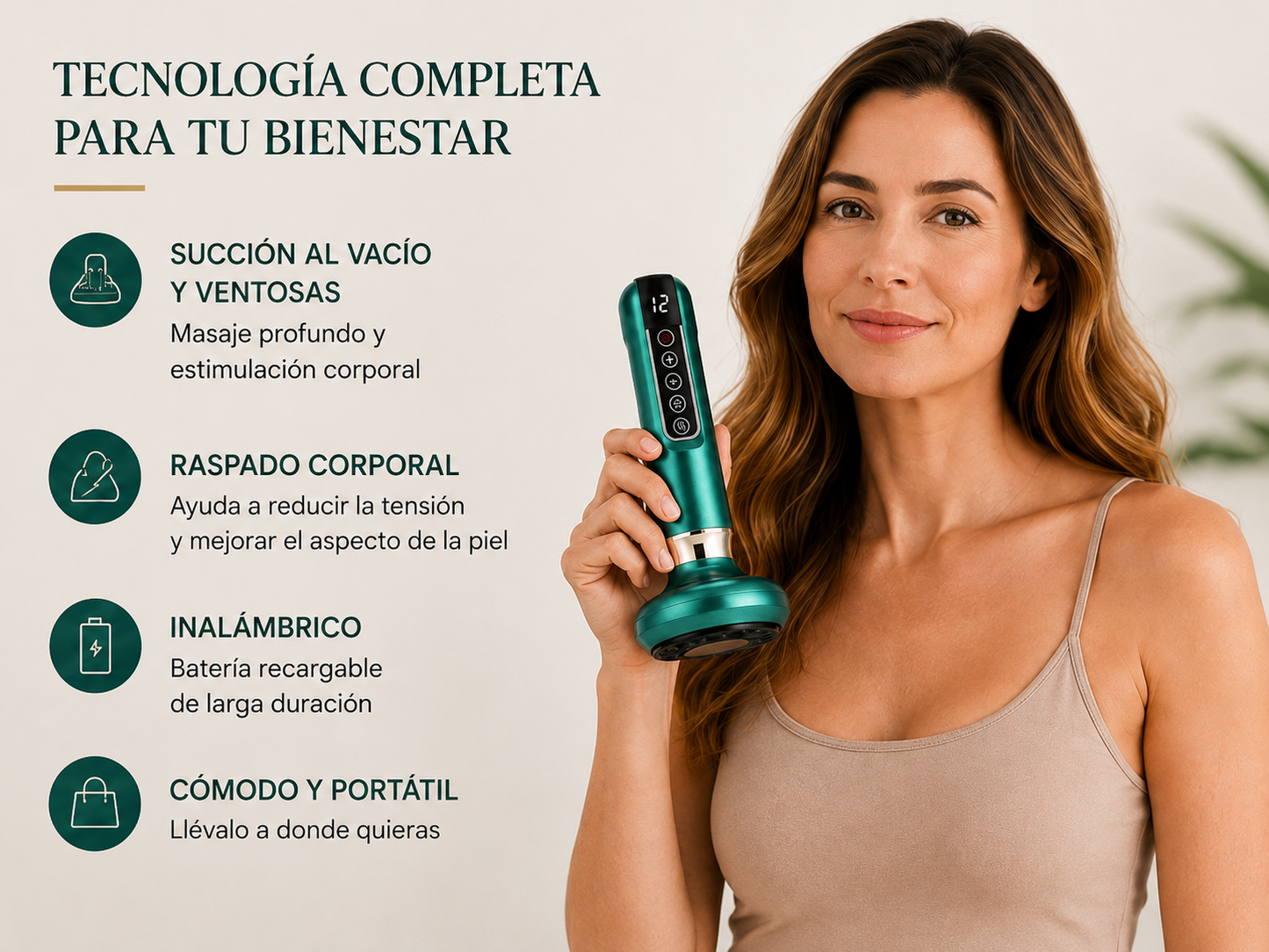 Masajeador Anticelulítico Pro con 12 Niveles de Succión
