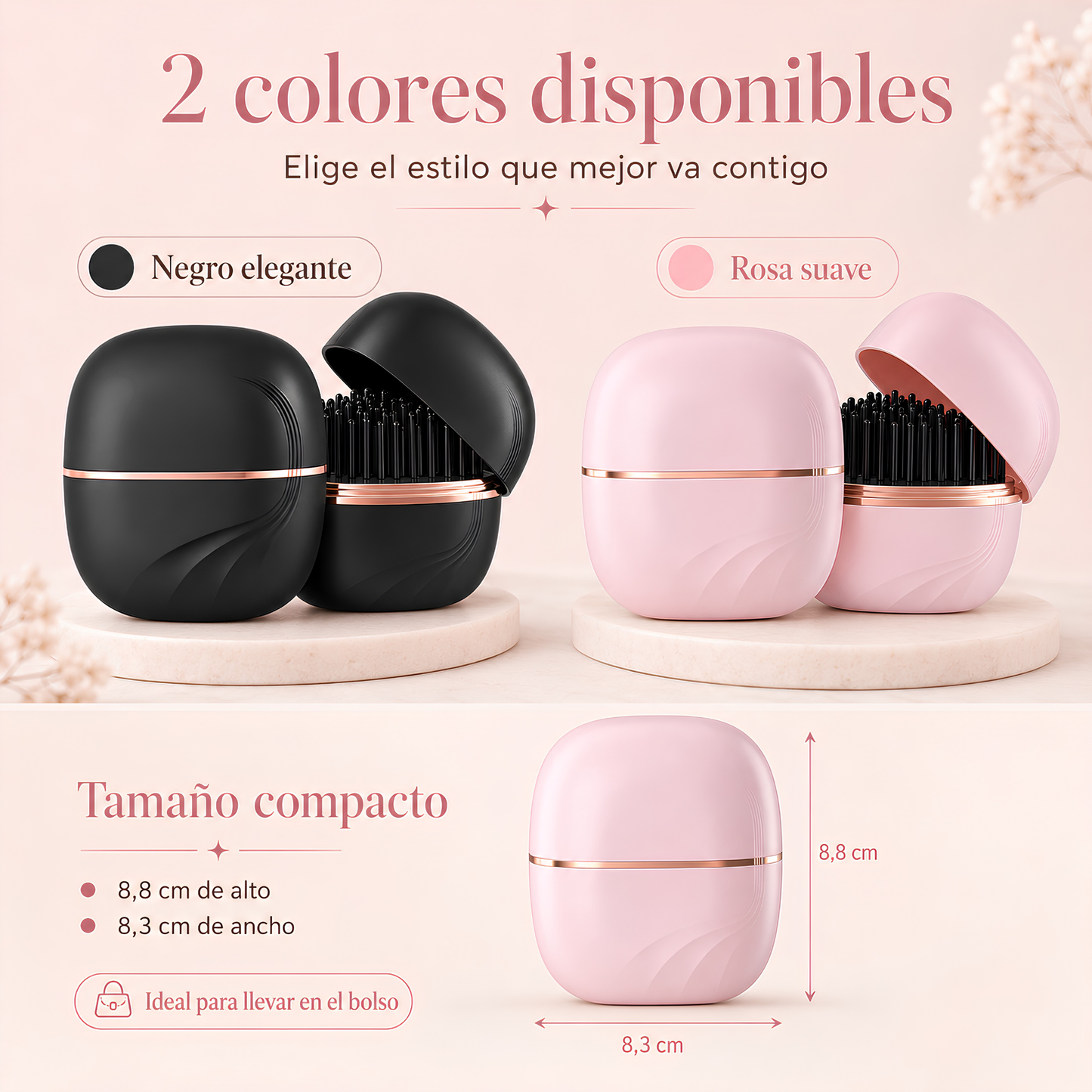 Mini Cepillo Alisador Inalámbrico