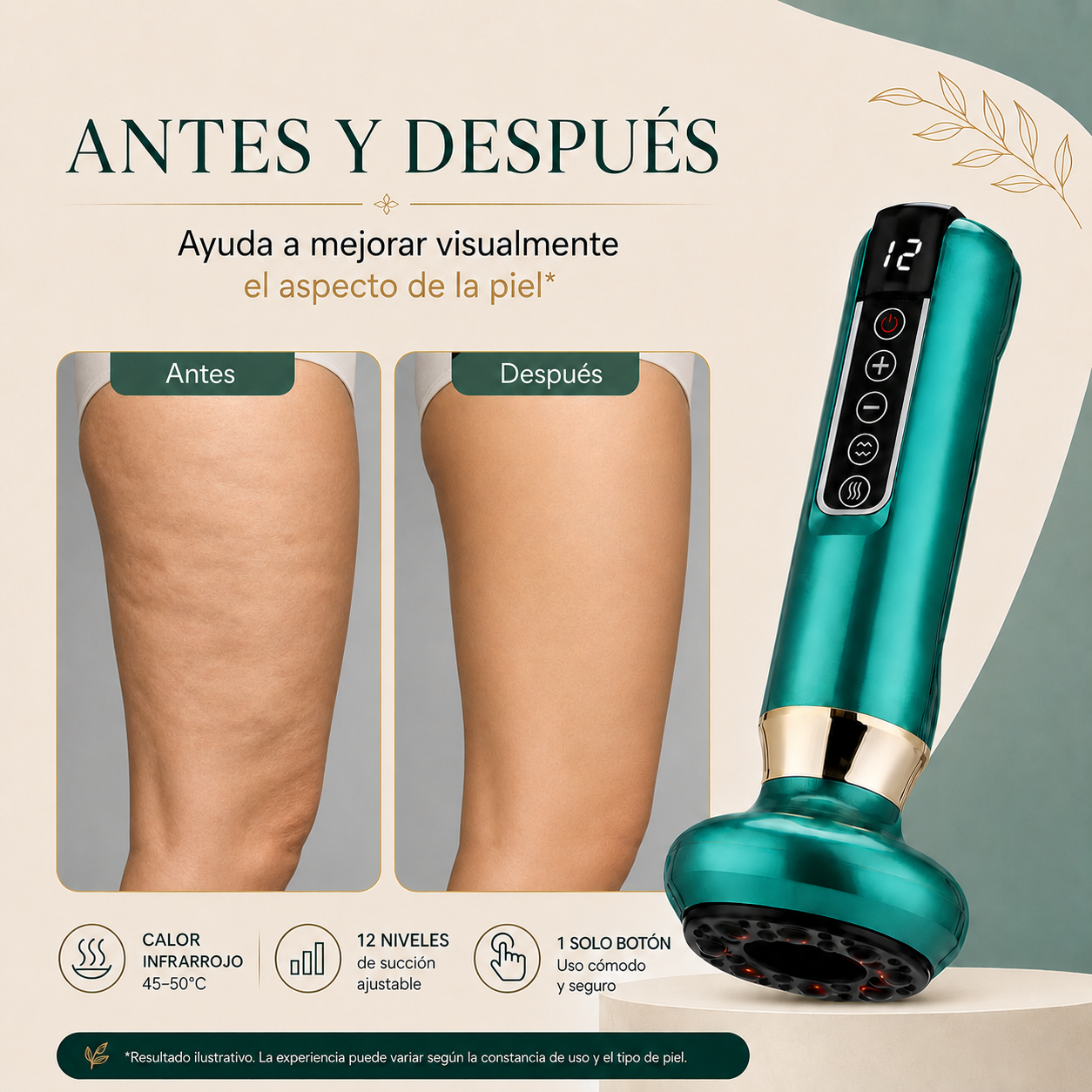 Masajeador Anticelulítico Pro con 12 Niveles de Succión